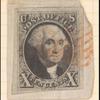 10c black Washington single on cover