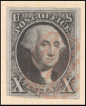 10c black Washington single