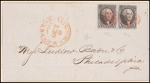 10c black Washington pair on cover