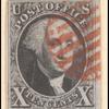 10c black Washington single