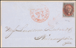 10c black Washington single on cover