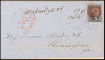 10c black Washington sIngle on cover