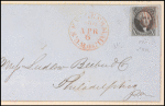 10c black Washington single on express mail cover
