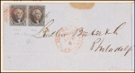 10c black Washington pair on express mail cover