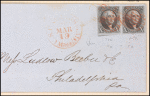 10c black Washington pair on express mail cover