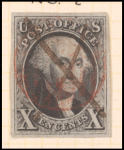 10c black Washington single