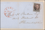 10c black Washington single on cover