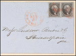 10c black Washington pair on express mail cover