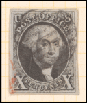 10c black Washington single