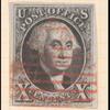 10c black Washington used single