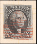 10c black Washington used single