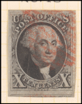 10c black Washington single