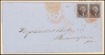 10c black Washington pair on express mail cover