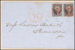 10c black Washington pair on express mail cover