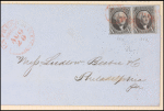 10c black Washington pair on express mail cover