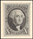 10c black Washington single