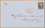 10c black Washington single on express mail cover
