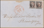 10c black Washington pair on express mail cover