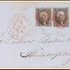 10c black Washington strip of 3 on express mail cover