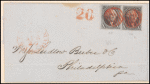 10c black Washington pair on express mail cover