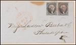 10c black Washington pair on express mail cover