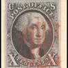 10c black Washington single