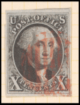 10c black Washington single