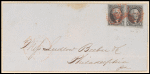 10c black Washington pair on express mail cover