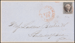 10c black Washington single on express mail cover