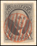 10c black Washington single