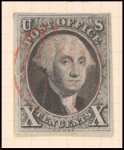 10c black Washington single