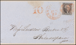 10c black Washington single on express mail cover