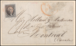 10c black Washington single on cover