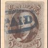5c red brown Franklin single