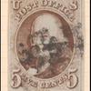 5c red brown Franklin single