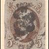 5c red brown Franklin single