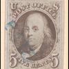 5c red brown Franklin single