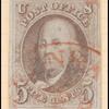 5c red brown Franklin single