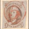 5c red brown Franklin single