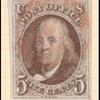 5c red brown Franklin single