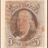 5c red brown Franklin single