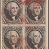 10c black Washington block of four