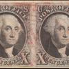10c black Washington pair