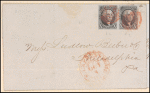 10c black Washington pair on cover