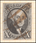 10c black Washington single