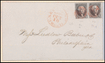 10c black Washington pair on cover