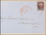 10c black Washington single on cover