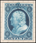 1c) blue Franklin plate proof of reprint