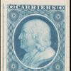 1c blue Franklin carrier plate proof single