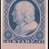 1c blue Franklin carrier stamp reprint single
